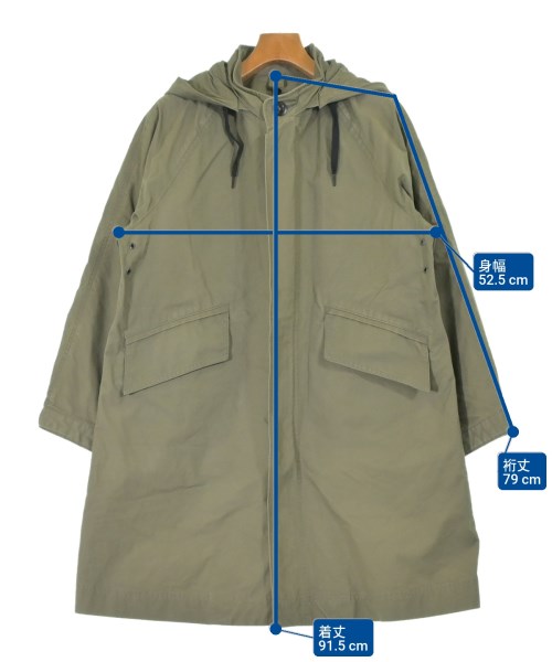 MHL.（エムエイチエル）モッズコート カーキ サイズ:1(S位) メンズ/2200648284062