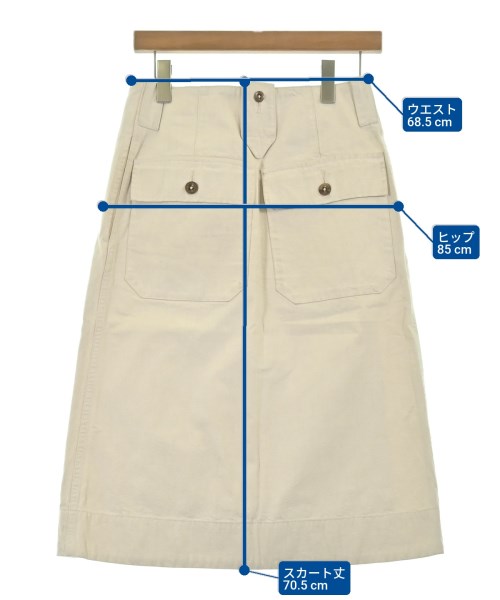 MHL.（エムエイチエル）ひざ丈スカート 白 サイズ:0(XS位) レディース/2200647449028
