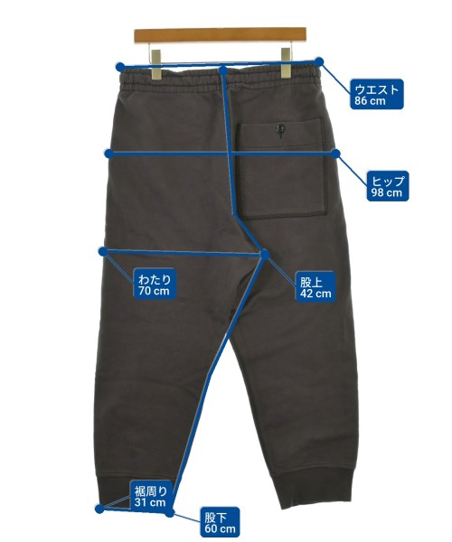 MHL.（エムエイチエル）スウェットパンツ 茶 サイズ:M メンズ/2200665191077