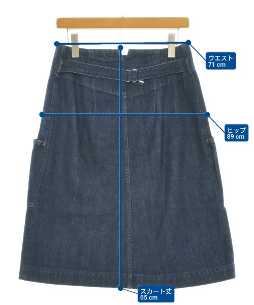 MHL.（エムエイチエル）ロング・マキシ丈スカート 紺 サイズ:27(M位) レディース/2200667006027