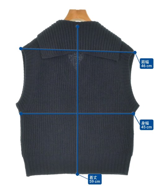 MHL.（エムエイチエル）ベスト 紺 サイズ:2(M位) レディース/2200666148063