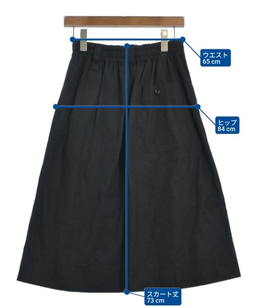 MHL.（エムエイチエル）ロング・マキシ丈スカート 黒 サイズ:0(XS位) レディース/2200667338050