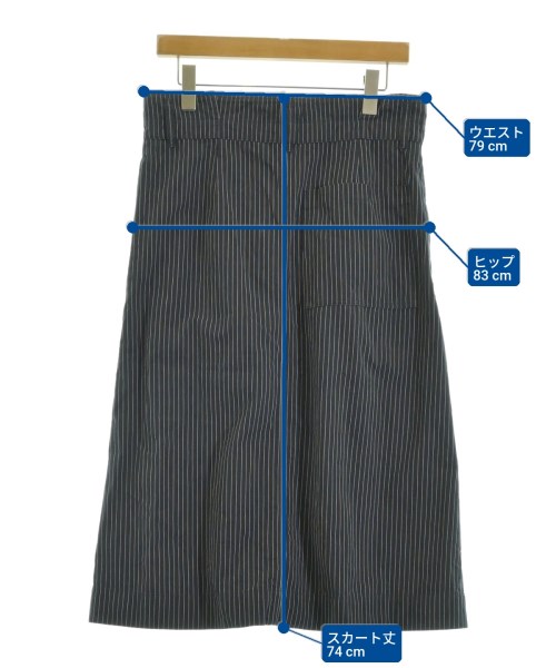 MHL.（エムエイチエル）ロング・マキシ丈スカート 紺 サイズ:0(XS位) レディース/2200665148057