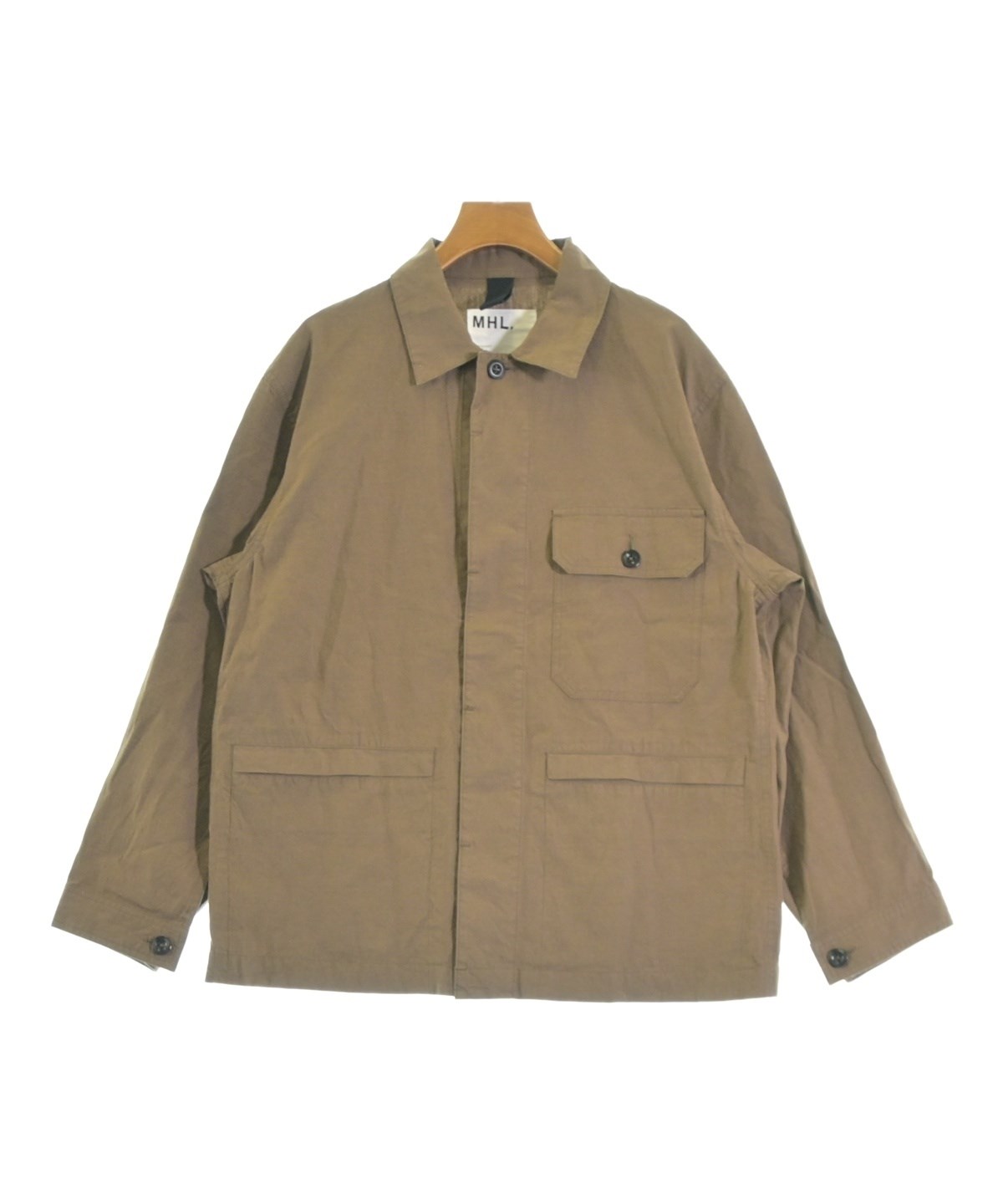美品　MHL.　近年モデル　カバーオール　Мサイズ MHL.（エムエイチエル）カバーオール 茶 サイズ:S メンズ