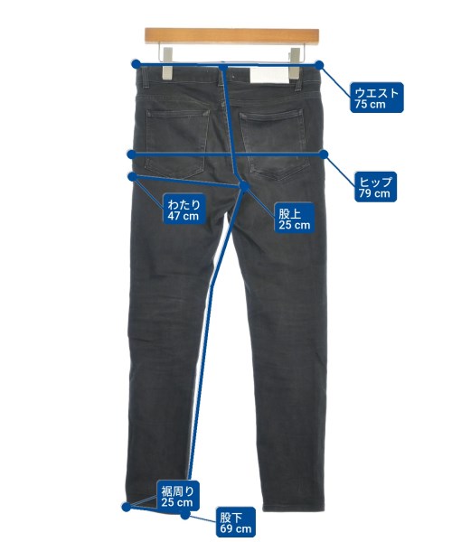 Acne（アクネ）デニムパンツ 黒 サイズ:28(L位) レディース/2200705518086