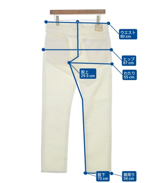 BEAMS PLUS（ビームスプラス）デニムパンツ 白 サイズ:M メンズ/2200634038150