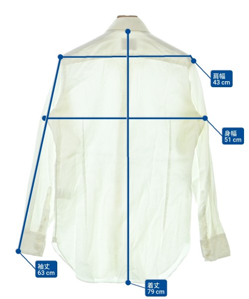 Brilla per il gusto（ブリッラペルイルグスト）カジュアルシャツ 白 サイズ:40(L位) メンズ/2200647313077