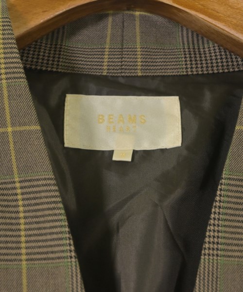 BEAMS HEART（ビームスハート）ノーカラージャケット 茶 サイズ:M レディース/2200609941034