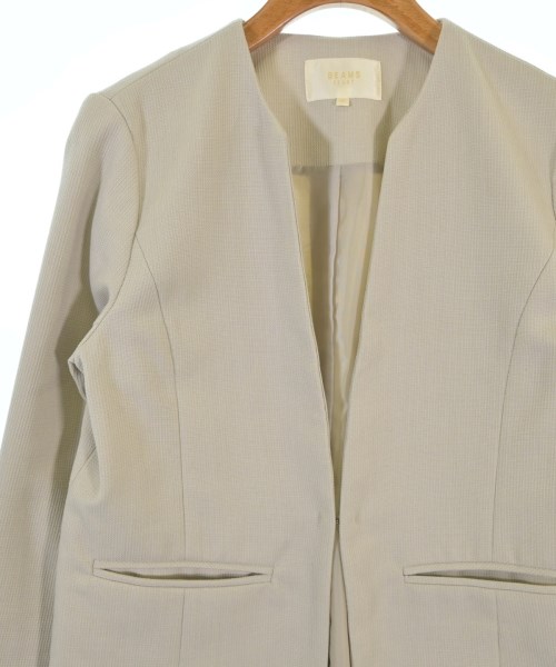 BEAMS HEART（ビームスハート）ノーカラージャケット ベージュ サイズ:S レディース/2200675373036