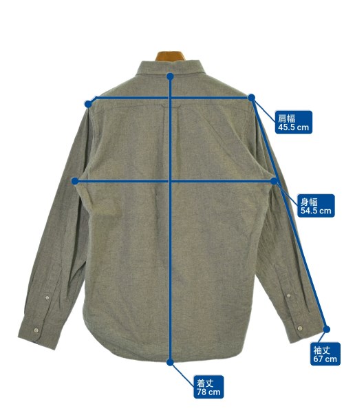 BEAMS HEART（ビームスハート）カジュアルシャツ グレー サイズ:L メンズ/2200649948055