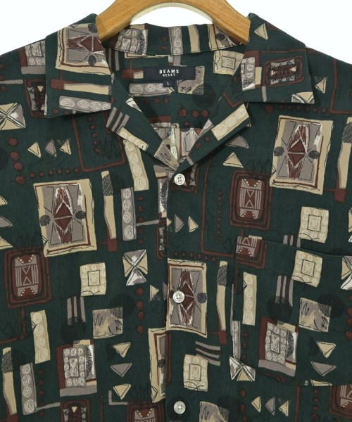 BEAMS HEART（ビームスハート）カジュアルシャツ 緑 サイズ:L メンズ/2200668871020