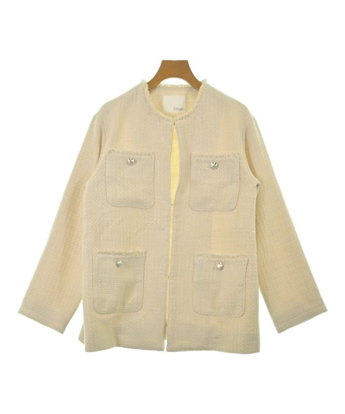 COLLAGE GALLARDAGALANTE(コラージュガリャルダガランテ)ノーカラージャケット 白 サイズ:F/2200669445053