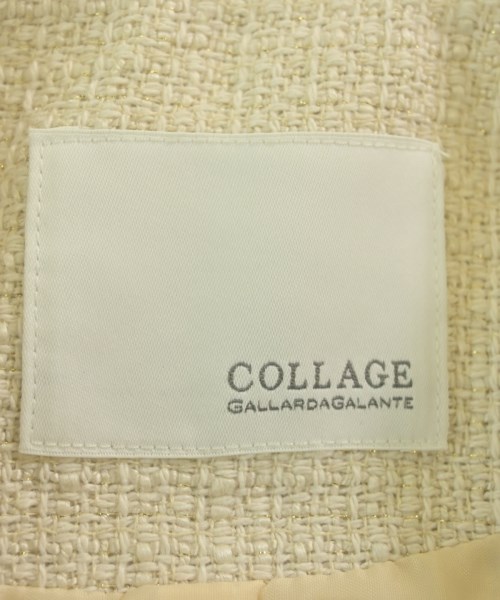 COLLAGE GALLARDAGALANTE（コラージュガリャルダガランテ）ノーカラージャケット 白 サイズ:F レディース/2200669445053