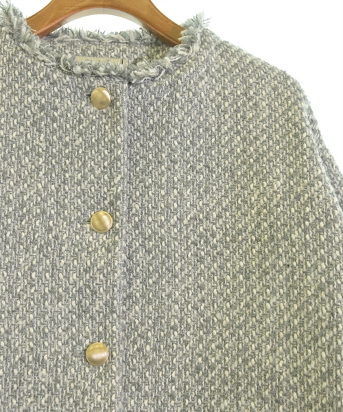 N. Natural Beauty Basic（エヌナチュラルビューティーベーシック）ノーカラージャケット グレー サイズ:M レディース/2200607333091