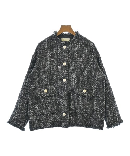 N. Natural Beauty Basic(エヌナチュラルビューティーベーシック)ノーカラージャケット 黒 サイズ:S/2200675730013