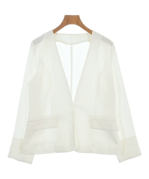 N. Natural Beauty Basic(エヌナチュラルビューティーベーシック)ノーカラージャケット 白 サイズ:M/2200692869086