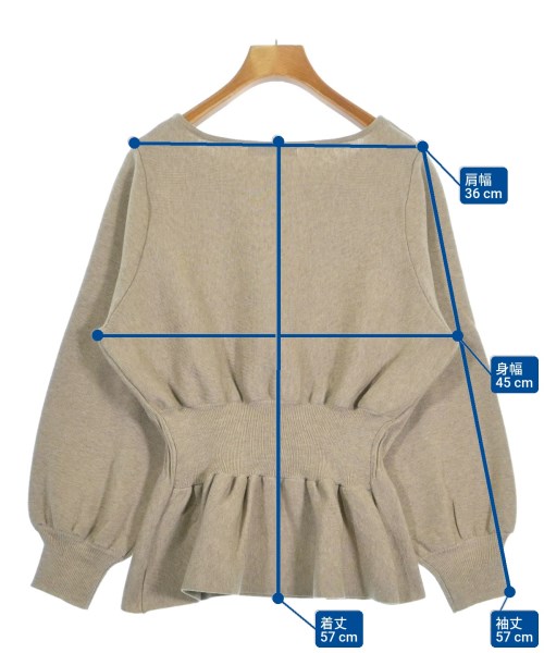 N. Natural Beauty Basic（エヌナチュラルビューティーベーシック）ニット・セーター ベージュ サイズ:M レディース/2200678805084