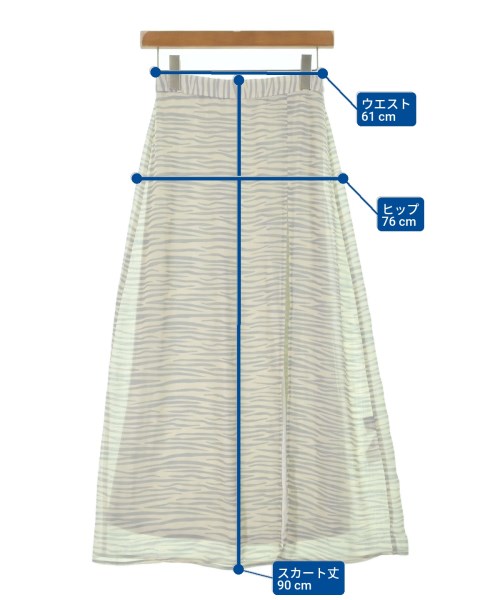 WHO'S WHO GALLERY（フーズフーギャラリー）ロング・マキシ丈スカート グレー サイズ:F レディース/2200618794041