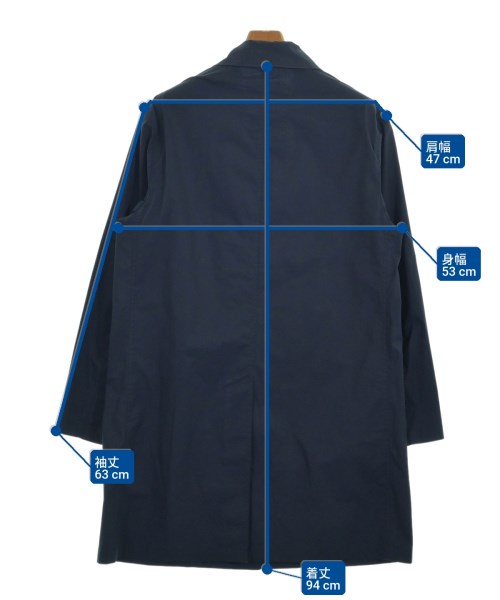 ROSSO（ロッソ）ステンカラーコート 紺 サイズ:L メンズ/2200614039023
