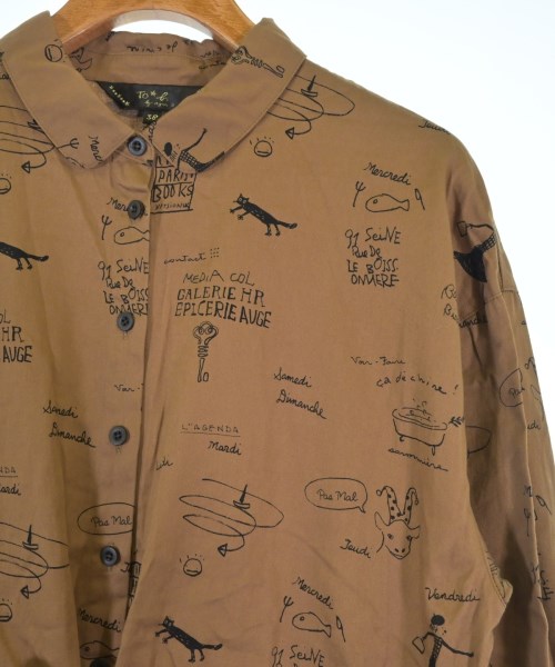 To b. by agnes b（トゥービーバイアニエスベー）シャツワンピース 茶 サイズ:38(M位) レディース/2200616941096