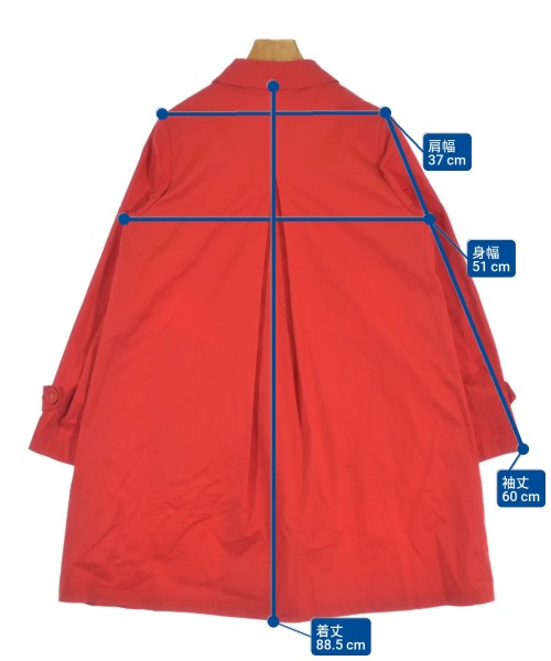 To b. by agnes b（トゥービーバイアニエスベー）ステンカラーコート 赤 サイズ:38(M位) レディース/2200616941140