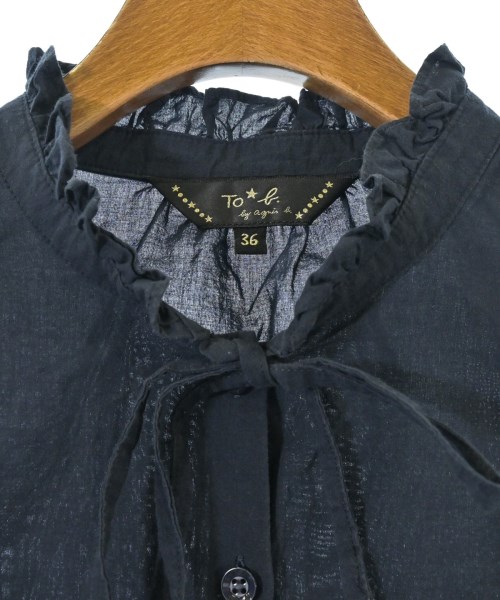 To b. by agnes b（トゥービーバイアニエスベー）ブラウス 紺 サイズ:36(S位) レディース/2200655810070