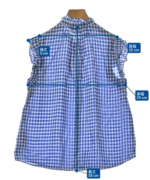 To b. by agnes b（トゥービーバイアニエスベー）ブラウス 青 サイズ:36(S位) レディース/2200655810087