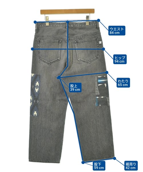 FACETASM（ファセッタズム）デニムパンツ グレー サイズ:81(L位) メンズ/2200585820088