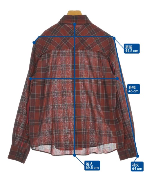 FACETASM（ファセッタズム）カジュアルシャツ 赤 サイズ:4(M位) メンズ/2200656784011