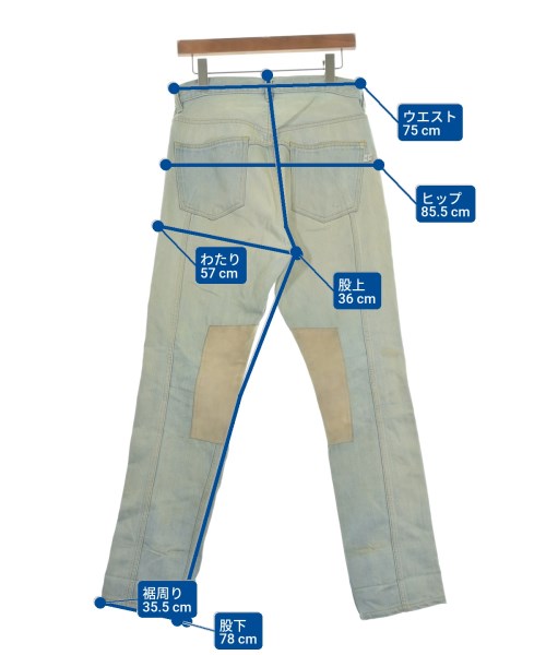 FACETASM（ファセッタズム）デニムパンツ 青 サイズ:3(S位) メンズ/2200656784028