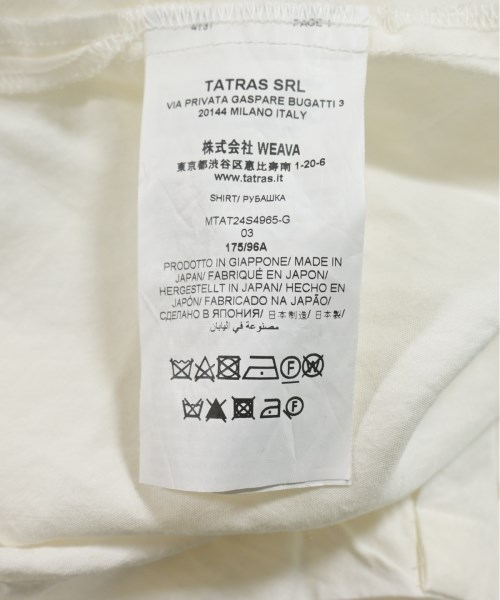TATRAS（タトラス）カジュアルシャツ 白 サイズ:3(L位) メンズ/2200553582116