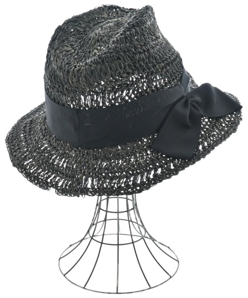 BEAMS（ビームス）ストローハット 黒 サイズ:- レディース/2200629542082