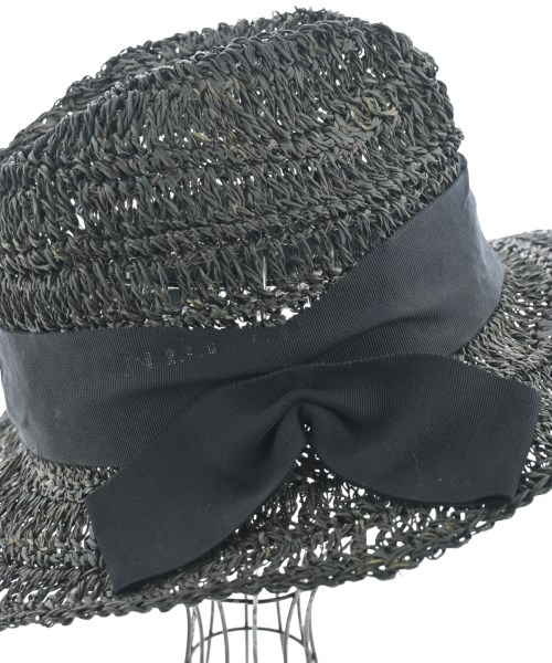 BEAMS（ビームス）ストローハット 黒 サイズ:- レディース/2200629542082