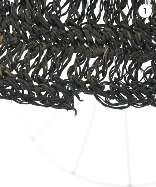 BEAMS（ビームス）ストローハット 黒 サイズ:- レディース/2200629542082