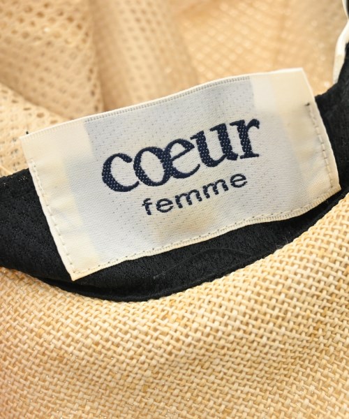 coeur（クール）ストローハット ベージュ サイズ:- レディース/2200629086081