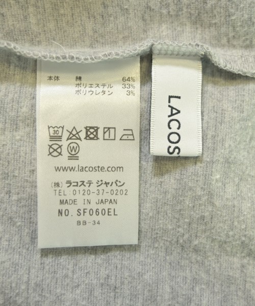 LACOSTE（ラコステ）Tシャツ・カットソー グレー サイズ:38(S位) レディース/2200644010108