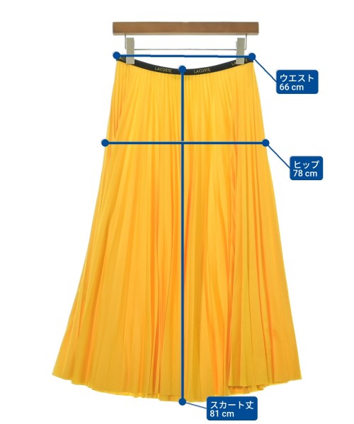 LACOSTE（ラコステ）ロング・マキシ丈スカート 黄 サイズ:S レディース/2200614909067