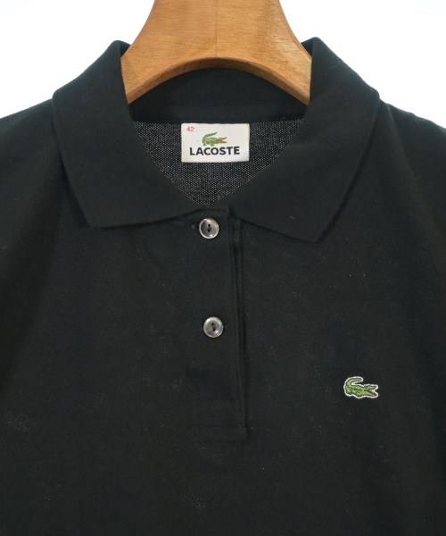 LACOSTE（ラコステ）ポロシャツ 黒 サイズ:42(L位) レディース/2200677932040