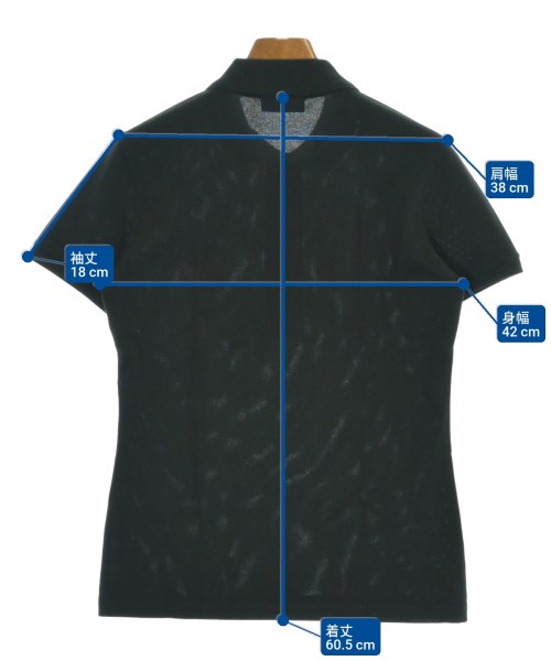LACOSTE（ラコステ）ポロシャツ 黒 サイズ:36(XS位) レディース/2200694251179