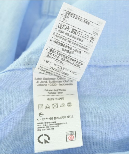 LACOSTE（ラコステ）カジュアルシャツ 青 サイズ:34(XXS位) レディース/2200710195074