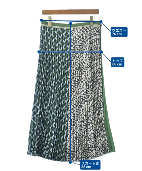 LACOSTE（ラコステ）ロング・マキシ丈スカート 緑 サイズ:38(S位) レディース/2200664922047