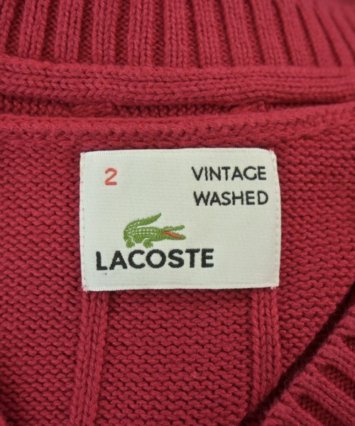 LACOSTE（ラコステ）ニット・セーター 赤 サイズ:2(S位) レディース/2200725301040