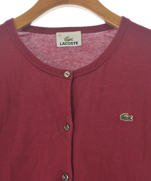 LACOSTE（ラコステ）カーディガン 赤 サイズ:42(L位) レディース/2200686960157