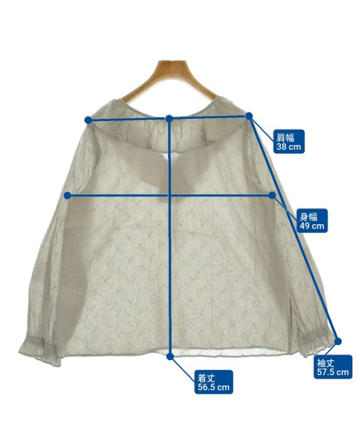 Bon Vieux Temps（ボンビュータン）ブラウス グレー サイズ:1(S位) レディース/2200667901056