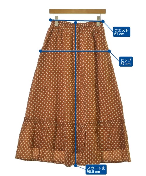 NIMES（ニーム）ロング・マキシ丈スカート オレンジ サイズ:-(M位) レディース/2200670391028