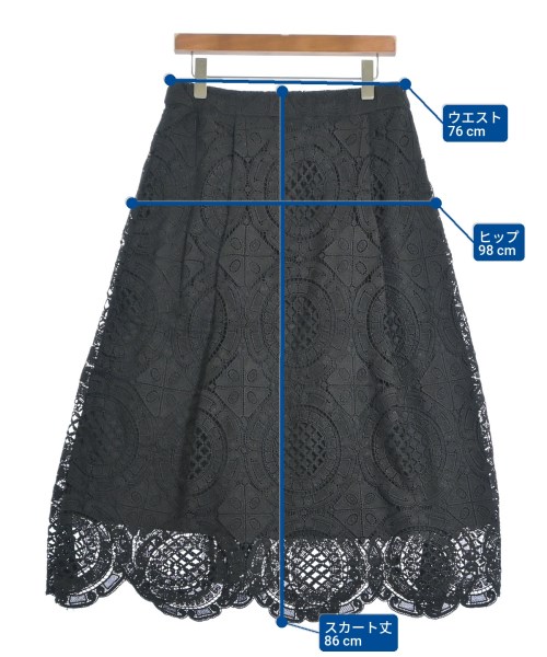 NIMES（ニーム）ロング・マキシ丈スカート 黒 サイズ:F レディース/2200658737015