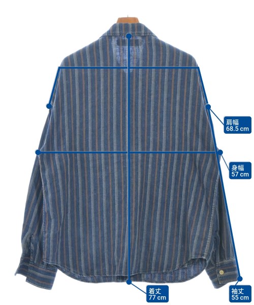 REMI RELIEF（レミレリーフ）カジュアルシャツ 紺 サイズ:L メンズ/2200633916190