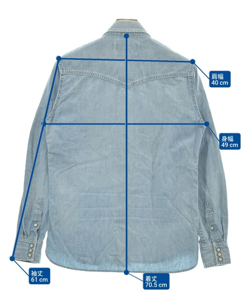 REMI RELIEF（レミレリーフ）カジュアルシャツ 青 サイズ:S メンズ/2200624643036