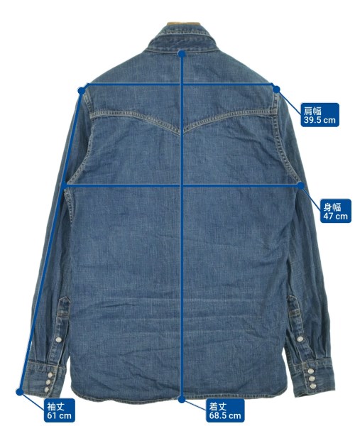 REMI RELIEF（レミレリーフ）カジュアルシャツ 紺 サイズ:S メンズ/2200611573056