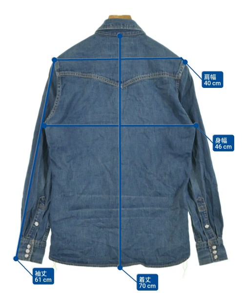 REMI RELIEF（レミレリーフ）カジュアルシャツ 紺 サイズ:S メンズ/2200611573063